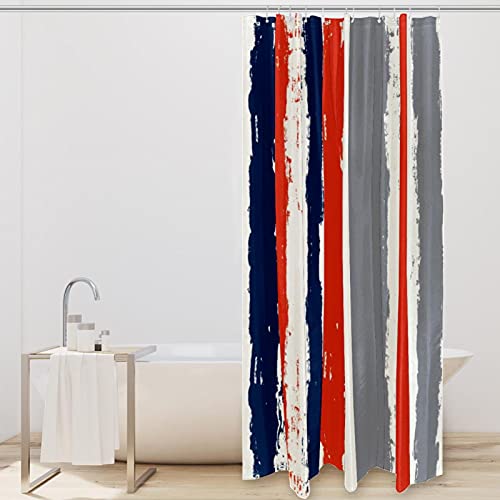 Rideau de douche à rayures Splash Ink grand format pour baignoire 183x183 - 3