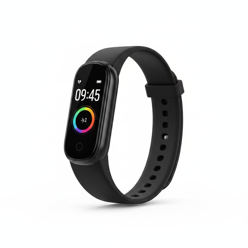 Drumstone M5 Smart Band Fitness Tracker with Heart Rate Monitor Step Counter Calorie Counter Sleep Tracker Pedometer for Men Women Kids Compatible with Android & iOS Devices (Black)-image-26