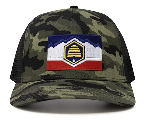 Image of International Tie State Hat for Men and Women, Adjustable Snapback Trucker Baseball Cap with Embroidered Patch