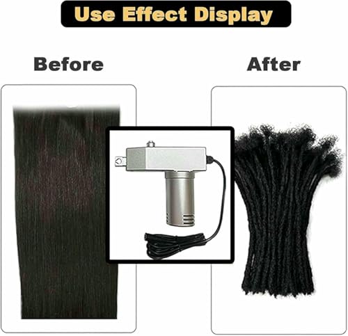 Machine à crochet avec 6 têtes et kit d'outils dreadlocks pour extensions