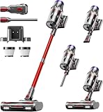 Cordless Vacuum Cleaner, 55KPa 650W 70Mins Vacuum Cleaner for Home, Anti-Tangle Self-Standing Stick Vacuum with Scented Tablet, Upgraded Dust Cup Scraping, Vacuum Cordless for Pet Hair/Carpet/Floors