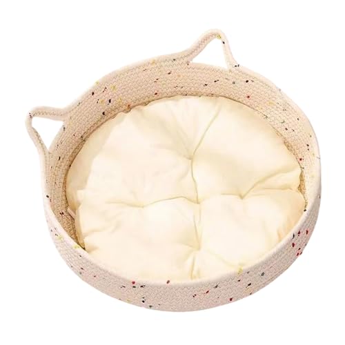 Cuccia Ciambella per Gatti,Lettino per Gatti Cuccioli e Cani di Piccola Taglia | Tiragraffi In Cotone E Corda Per Dormire Rilassante Per Appartamento Interno Esterno Per Cuccioli E Piccoli Animali