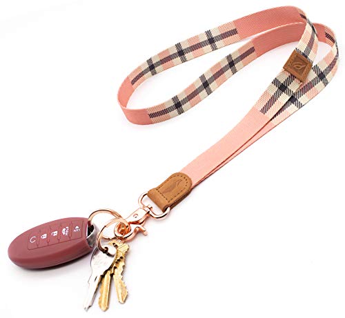 Pockt Lanyard For Keys Neck Lanyard Key Chain Holder For Men And Women - Cool Neck Lanyards For Keys, Wallets And Id Badge Holders | Pink Plaid #TOP1