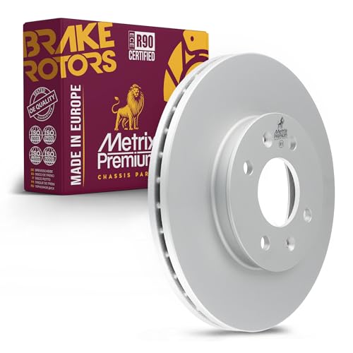 Metrix Premium Chassis Parts 256 mm Front Coated Brake Rotor Fits Kia Rio