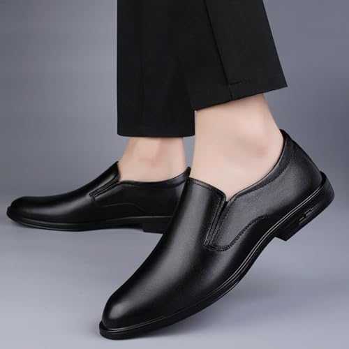 Men's Breathable Leather Oxfords, Business Casual Dress Shoes with Non-Skid Sole2