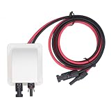 Fyearfly Caja de Unión IP67 Solar, Cable de Extensión de 200w 2m M_C_4 Conector 10awg Caja de Entrada de Cable Doble Carcasa Impermeable Al Alquiler, para Paneles Solares de Yates para