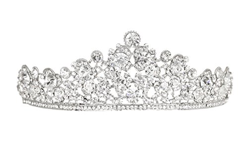 Venus Jewelry Femme Prom de cristal strass mariée mariage diadème Couronne T1088 Cover