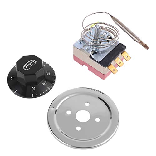 hokojix Upgraded Temperature Controller Temperature Control Thermostat Knob Adjustable Thermostat 250V 16A 50-300 C