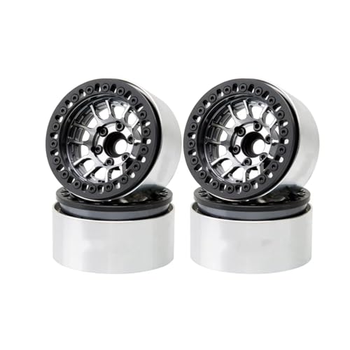 RCビードロックホイール For Axial For SCX10 RR10 For Wraith For TRX4 For TRX-6 1/10 4PCS アルミ 1.9インチホイールリム ネガティブオフセット RCカーパーツ(Color1)