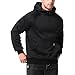 TerraFleet Men's Fashion Hoodie Fleece Warm Sweatshirt | Fleece-Lined Thickened Quarter-Zip Design Pullover Versatile for Daily Leisure(Black,L)