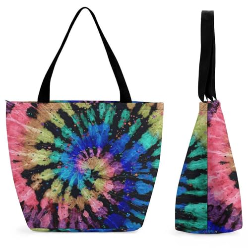 Sac de shopping tie-dye cabas de plage et voyage pour femme active