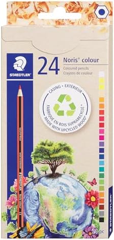 STAEDTLER Colored Pencils Set (24-Pack) for School Supplies - Break-Resistant Lead, Sustainably Made, Vibrant Colors for Artists & Students