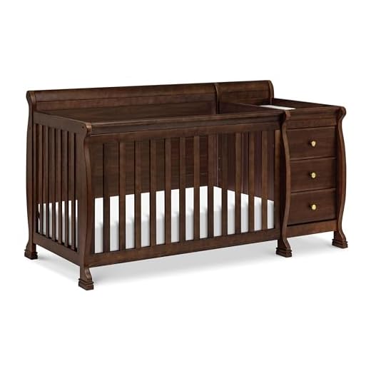 DaVinci Kalani 4-in-1 Convertible Crib and Changer Combo in Espresso