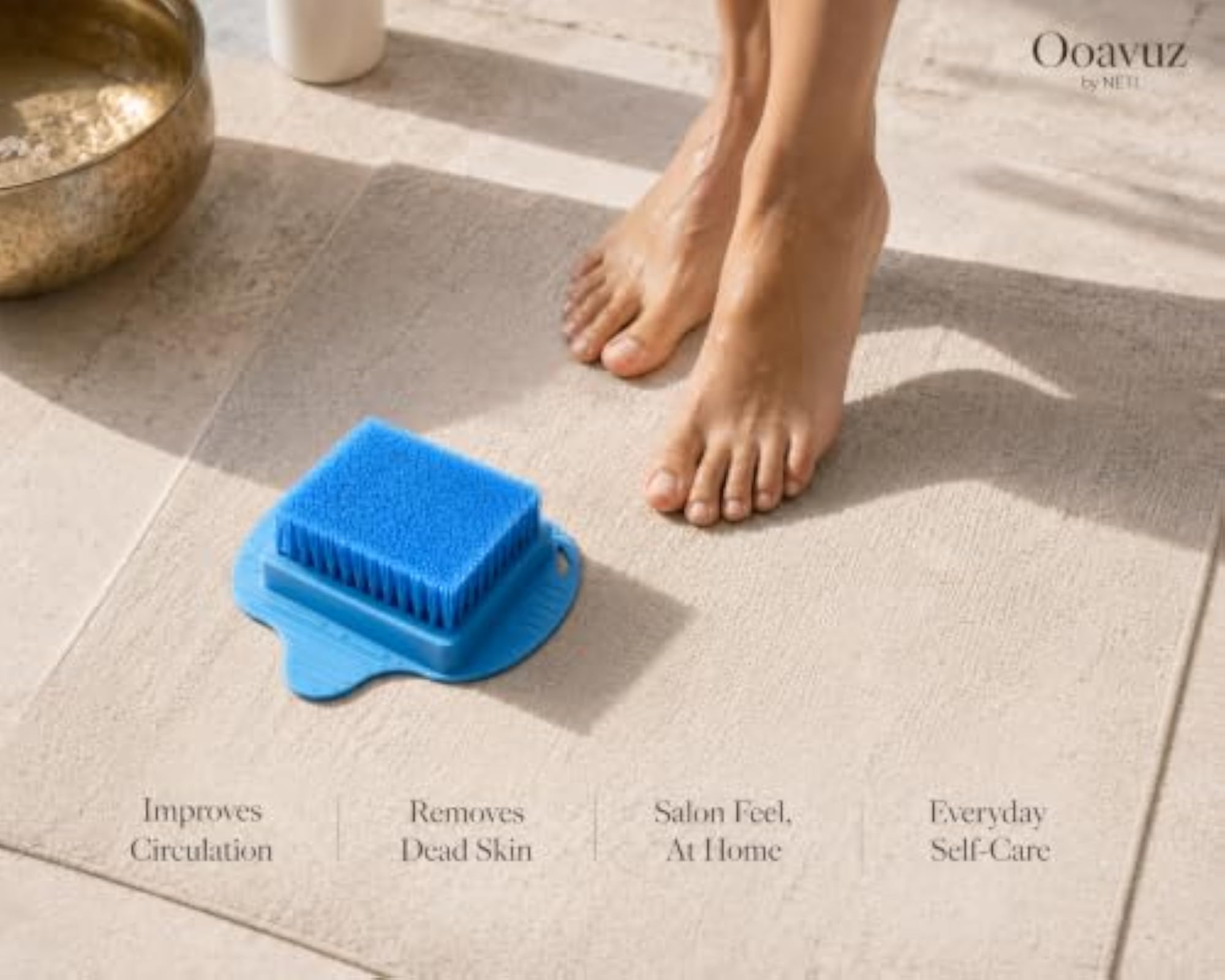 Foot Scrubber Brush for Shower with Massaging Bristles