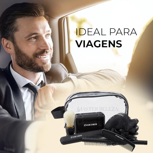 Marco Boni Kit Necessaire Masculina 6093 Preto 7 Itens