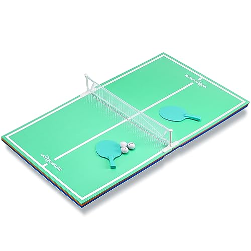 WOOWAVE Floating Ping Pong Table for Pool Party Floating Table Tennis Game for Summer Outdoor Fun Including Floating Table Paddles Balls Net