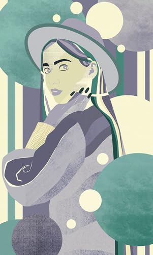 Komar Vlies Fototapete - Woman Hat Color - Größe 150 x 250 cm - Tapete, Wanddekoration, Wohnzimmer, Schlafzimmer, Büro