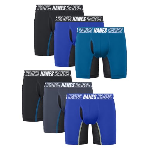 Hanes BAACLC Big Moves Underwear, Anti-Chafe Boxer Briefs For Boys cover