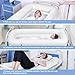 Medical Inflatable Bathtub,Shower Bath Basin Kit, PVC Portable Bathtub with Electric Air Pump,Portable Bathtub Wash Full Body in Bed Bath,for Elderly (White)