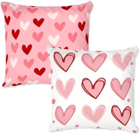 Valentines Pillow Covers 18 x 18 inch Set of 2 Double - Sided HD ...