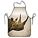 N\A Tabliers en Corne de rhinocéros pour Femmes et Hommes, Tablier de Chef de Cuisine, Tablier à bavette réglable pour Cuisiner, Servir - 20,4 'X 28,3'