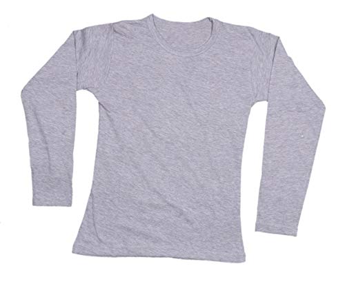 Image of indi weaves Girls Cotton Full Sleeves Solid T-Shirts (Pack of 2)