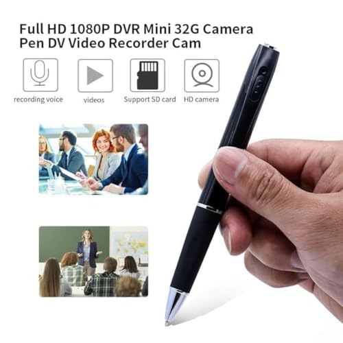 Image of DDLC 1080P Full HD Spy Pen Camera | Invisible Lens for Secret Evidence & Operations | Professional Hidden Video & Audio Recorder for Home Office & Meetings | Indoor Outdoor Usage (Pen Camera)