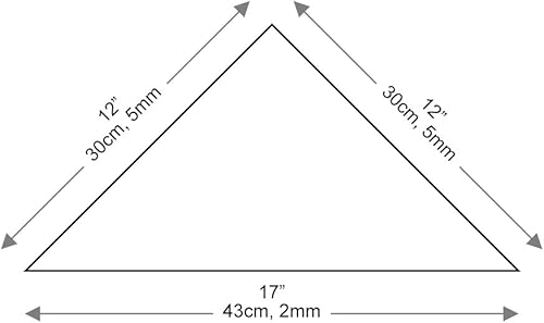 Miniatura 3 de Dulles Glass Estante de vidrio triangular de 12 x 12 pulgadas, solo estante, templado, 3/8 pulgadas de grosor, vidrio pulido plano