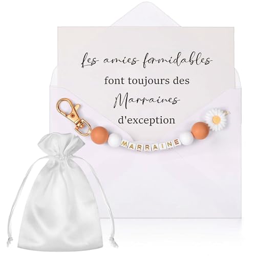 Godmother Gift Request Keyring, porte-clés Set Godmother Personalised Gift Unique Godmother Request Keyring convient pour annoncer la grossesse ChristeningBirthday la naissance de bébé et la fête