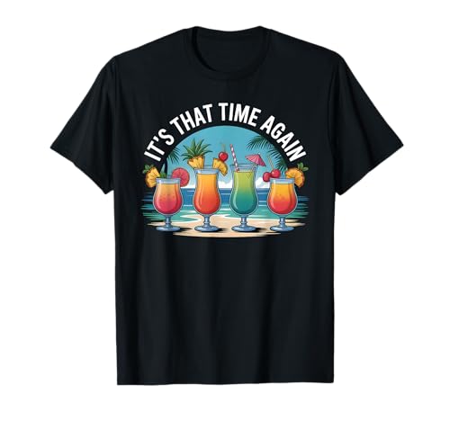 Cocktails Tropical Summer Island Vacances Caraïbes T-Shirt