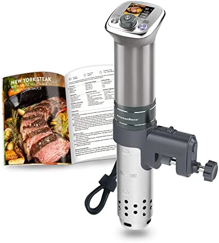 Bild 9 - KitchenBoss Sous Vide Stick WiFi：Sous Vide Garer App-Steuerung Sous Vide Stab WLAN Präzisionskocher TFT Touch Display 1100W Zirkulation 40℃-90℃ Ultra-leise IPX7 Wasserdicht
