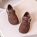 Kids Leather Shoes Spring Girls Dressy Suede Leather Fashion Children Shoes Soft Sole for Casual Wear Indoor Outdoor (Brown, 32)