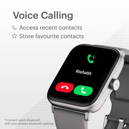 Image of Noise ColorFit Pro 3 Alpha Bluetooth Calling Smart Watch with Alexa Built-in, 1.69 inch(42cm) Display, 80+ Songs Storage, 100 Sports Modes, 5ATM Waterproof & Noise Health Suite (Mist Grey), OneSize