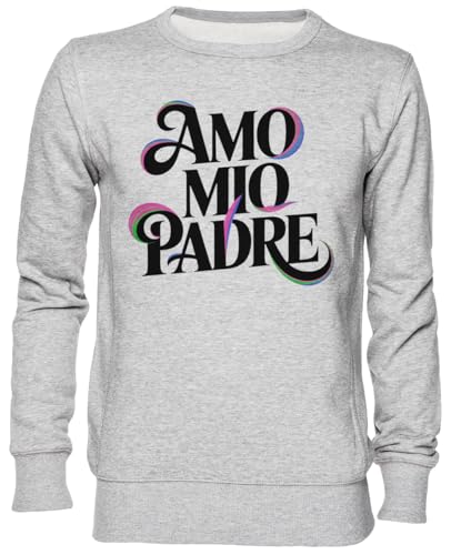 Sweat-shirt jersey unisexe Amo Mio Padre homme femme gris original
