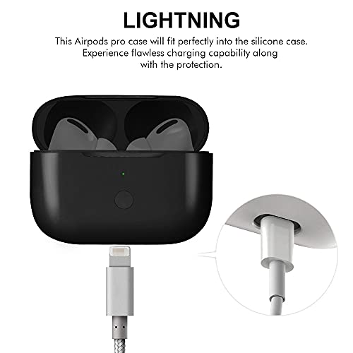 Wireless Charging Case For Air Pod Pro, Charger Case Replacement With Sync Button And Built-In 660 Mah Battery, No Earbuds Include (Black Pro) #TOP1