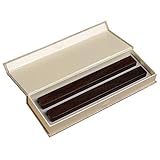 1. Massivholz eingelegtes Messing Stadtlineal, klassisch elegant, dick und zart.