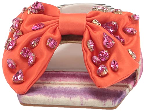 Betsey Johnson Women's Daisyy R Slide Sandal, Orange Multi, 6.5 #TOP1