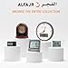 ALFAJR Automatic Worldwide Digital Azan/Athan/Nimaz Prayer Wall and Desk White Clock CF-19 with Detachable Frame (Black)