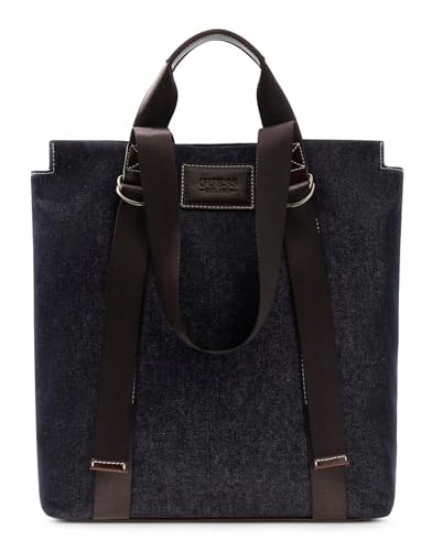 GUESS sac à épaule Oslo Vertical Tote cabas denim bleu marine tendance