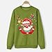 Christmas Matching 𝗣ajamas for Family : Cute Graphic Pullover Tops Long Sleeve Round Neck Xmas Costumes for Family