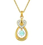 The Danbury Mint March Genuine Birthstone Drop Pendant #2273-005