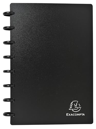 Porte-cartes de visite noir amovible à anneaux pour retrouver instantanément vos contacts