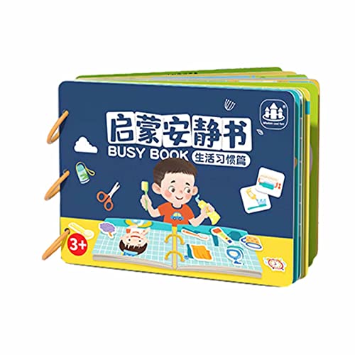 Livro Montessori tranquilo | Livro de brinquedos silenciosos interativos de aprendizagem precoce - B