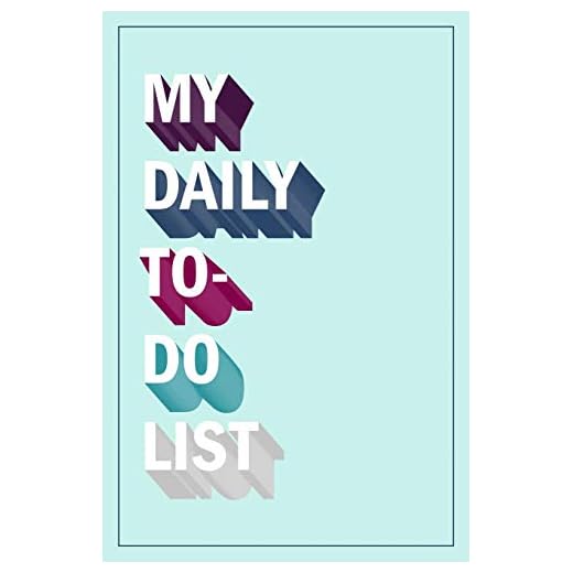 My Daily To-Do List: To Do List Notebook & Dot Grid Matrix: Mint Retro Lettering 0243