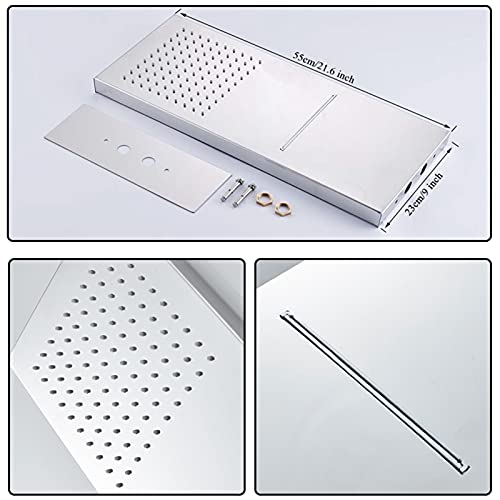 Douche avec ensemble de douche en laiton à manche unique et commande murale - 3