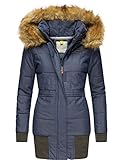 winterparka herren mit fell LOOK: Lässiger Damen Winter Kurzmantel mit Kapuze mit Rippstrickdetails und Teddyfellfutter im Streetwear Style von Alife and Kickin - perfekt für modische Outfits