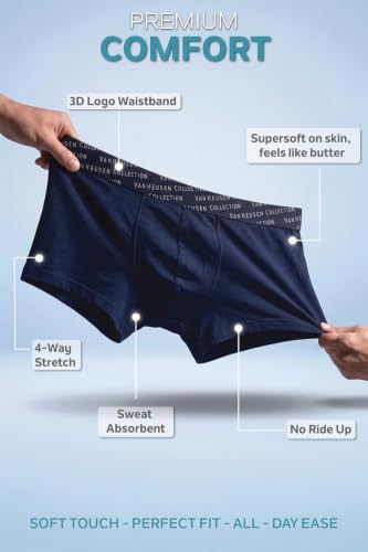 Image of Van Heusen Men Trunk - Pack of 1 | Premium Innerwear | Tactel Fabric for Luxurious Comfort | 4 Way Stretch | No Ride Up | Super Soft on Skin - Feels Like Butter | Premimum Handfeel | Style 30045