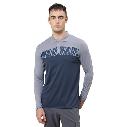 Image of TECHNOSPORT Men's 100% Polyester Slim Fit T-Shirt - (P710 P ) Pack of 1