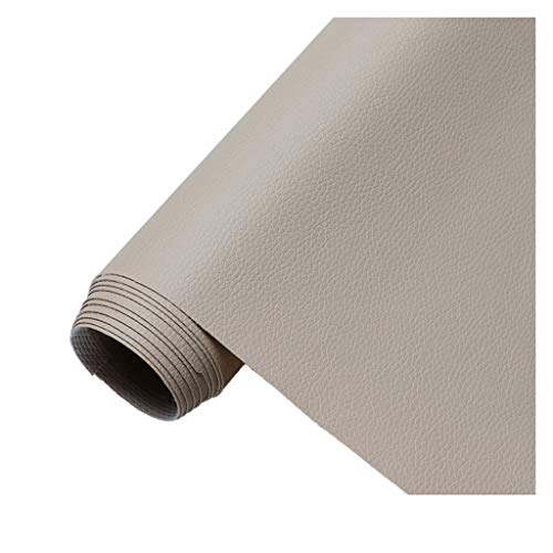 Tissu simili cuir vinyle au mètre kaki pour réparation meuble rembourrage siège voiture