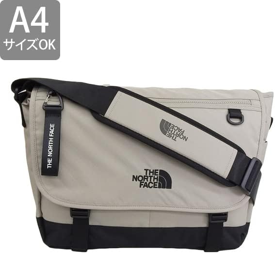 [ザノースフェイス] バッグ メンズ ショルダーバッグ 斜めがけ A4対応 ブランド ポリエステル NN2PP00N NN2PP00O NN2PP00P メッセンジャー Lサイズ MESSENGER BAG WHITE LABEL ホワイトレーベル (BEIGE/ベージュ) [並行輸入品]